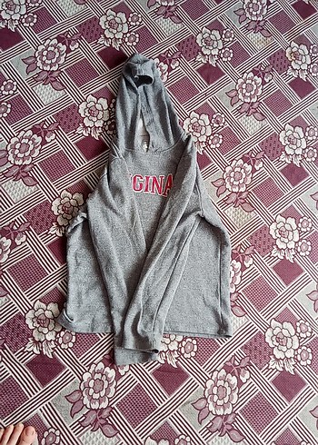 Diğer Gri Kapüşonlu Erkek Sweatshirt