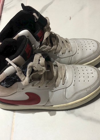 Nike Beyaz Gri Cırt Cırtlı Basketbol Ayakkabısı - Görsel 3