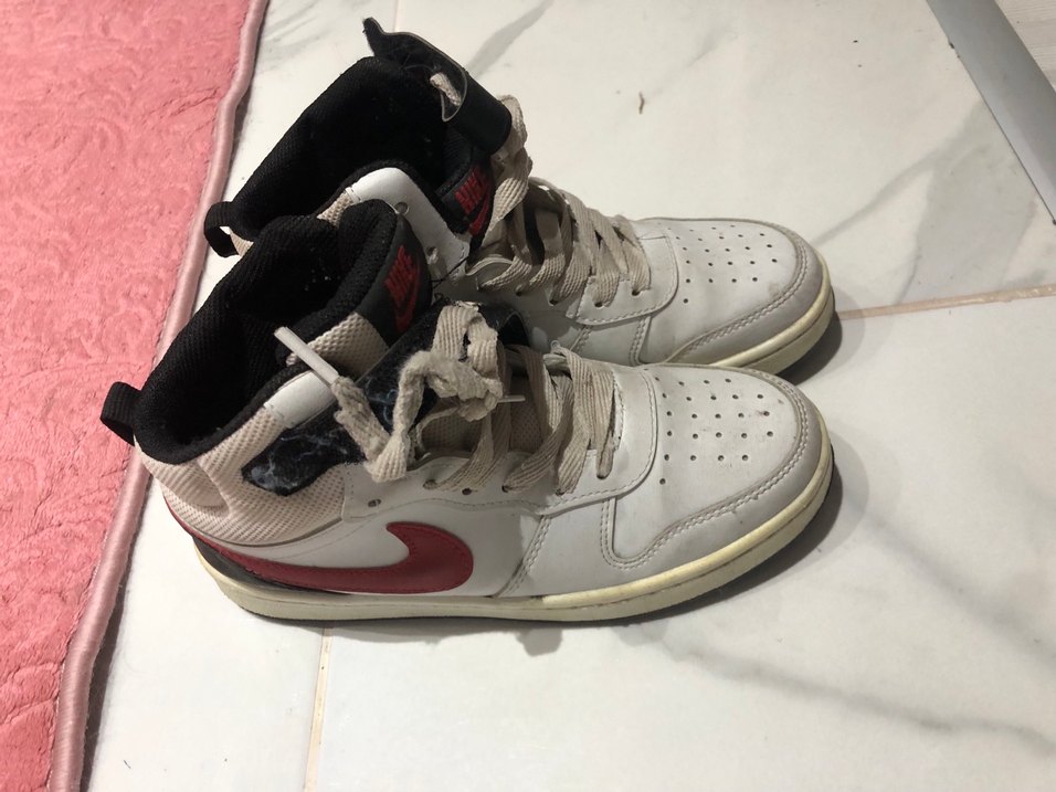 Nike Beyaz Gri Cırt Cırtlı Basketbol Ayakkabısı - Görsel 3