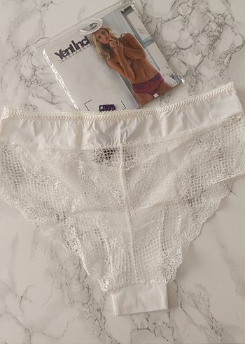 m Beden Yeni İnci Dantelli Slip Külot