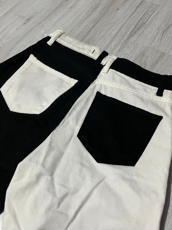 Siyah Beyaz Şort - Görsel 5