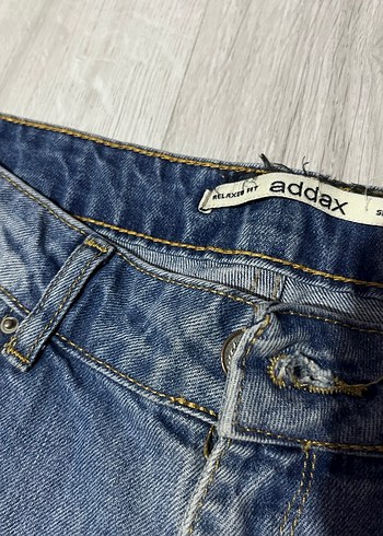 Kadın Mavi Yırtık Bol Kesim Denim Pantolon - Görsel 5