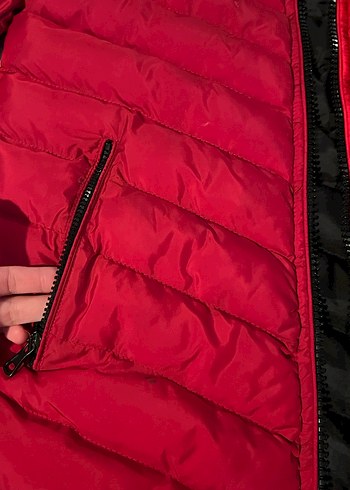 Kırmızı Fermuarlı Mont - Görsel 6