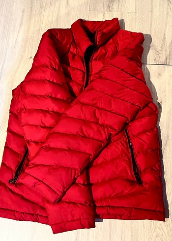 Kırmızı Fermuarlı Mont - Görsel 5