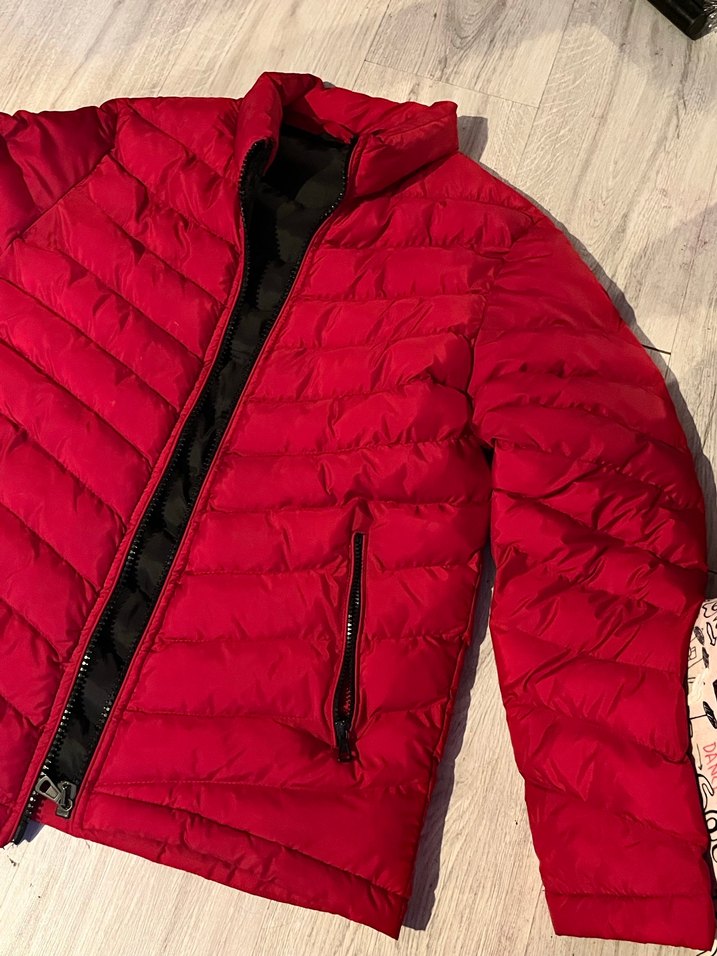 Kırmızı Fermuarlı Mont - Görsel 2