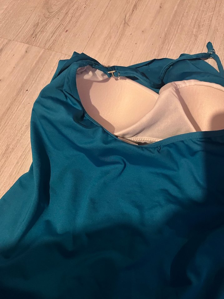 Fırfırlı Turkuaz Kadın Mayo - Görsel 3