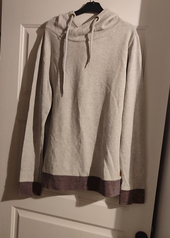 American Eagle Gri Melanj Kapusonlu Rahat Sweatshirt