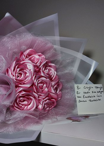 7 Adet Pembe Gül Buketi - Görsel 2