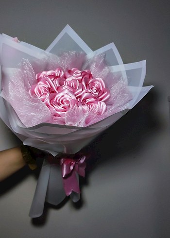 7 Adet Pembe Gül Buketi - Görsel 3