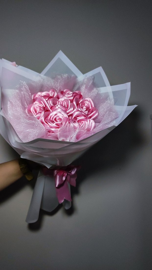 7 Adet Pembe Gül Buketi - Görsel 3