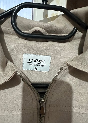 Bej Süet Kadın Ceket S-M - Görsel 5