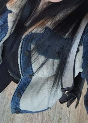 Kadın Kürklü Denim Ceket