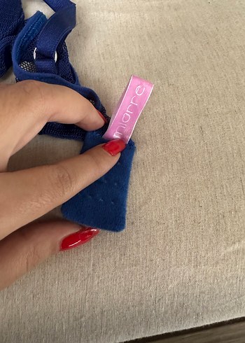 Lacivert Puantiyeli Bohem Sütyen - Görsel 4