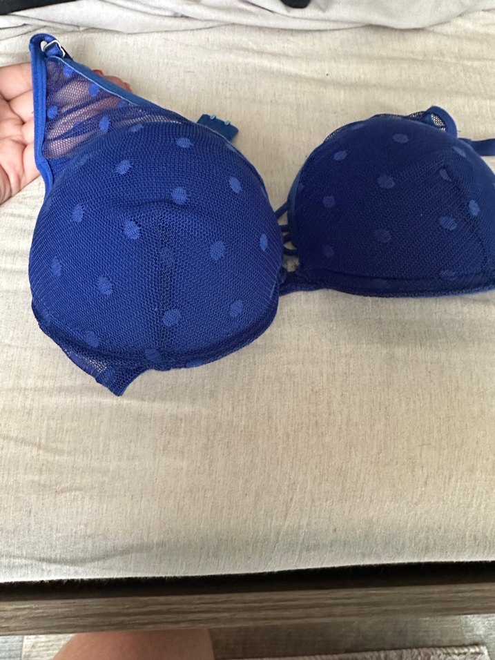 Lacivert Puantiyeli Bohem Sütyen - Görsel 2