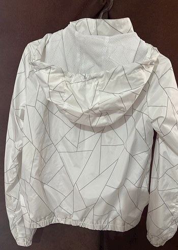 Uzun Kollu Beyaz Fermuarlı Kadın Ceket - Görsel 2