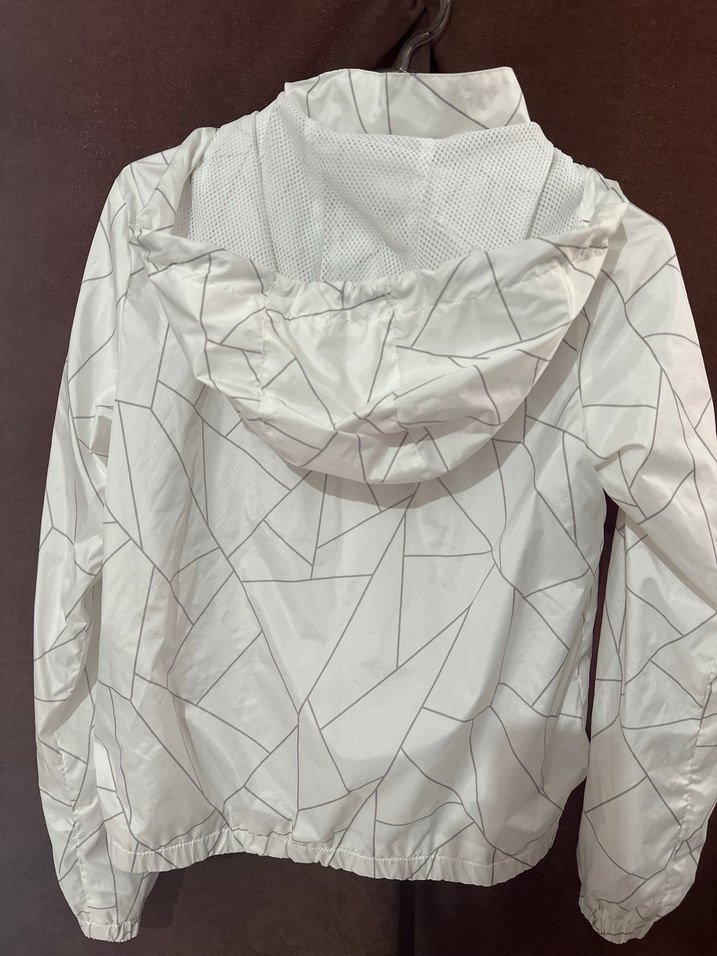 Uzun Kollu Beyaz Fermuarlı Kadın Ceket - Görsel 2