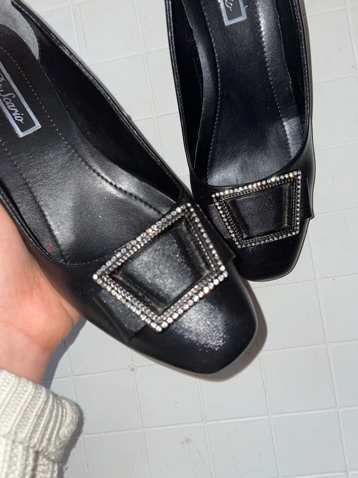 Siyah Tokalı Kadın Topuklu Ayakkabı - Görsel 4