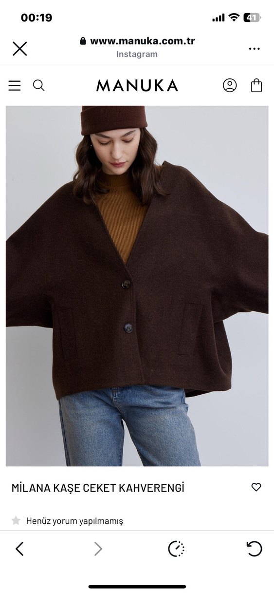 Manuka muadil kaşe ceket - Görsel 2