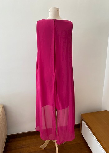 Şifon Tül Detaylı - Davet Elbisesi - Görsel 4