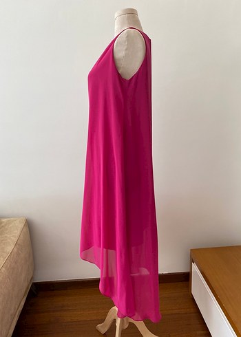 Şifon Tül Detaylı - Davet Elbisesi - Görsel 3