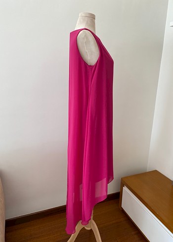 Şifon Tül Detaylı - Davet Elbisesi - Görsel 5