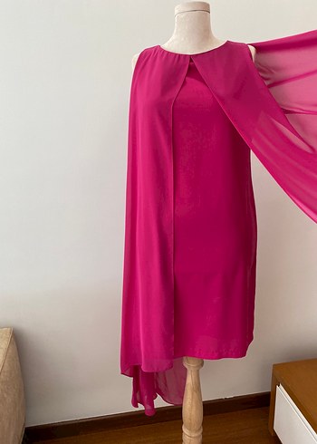 Şifon Tül Detaylı - Davet Elbisesi - Görsel 6