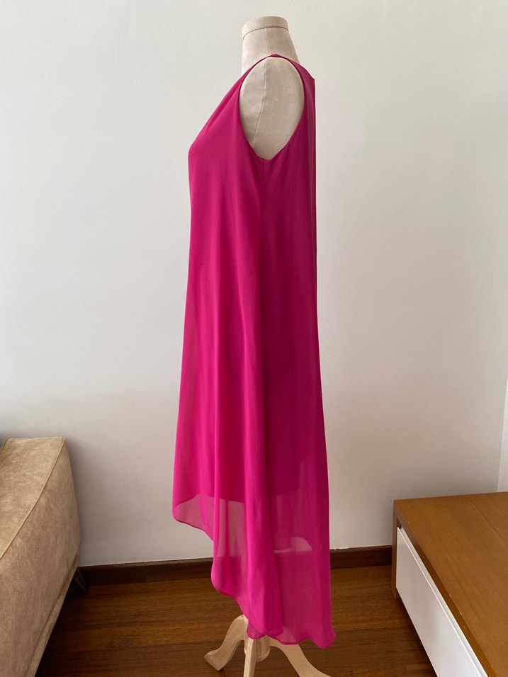 Şifon Tül Detaylı - Davet Elbisesi - Görsel 3