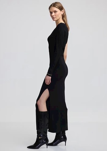 İpekyolu - Asimetrik kollu - Triko Elbise - Görsel 7