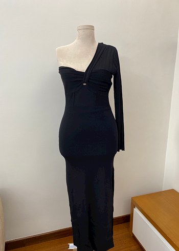 İpekyolu - Asimetrik kollu - Triko Elbise - Görsel 3