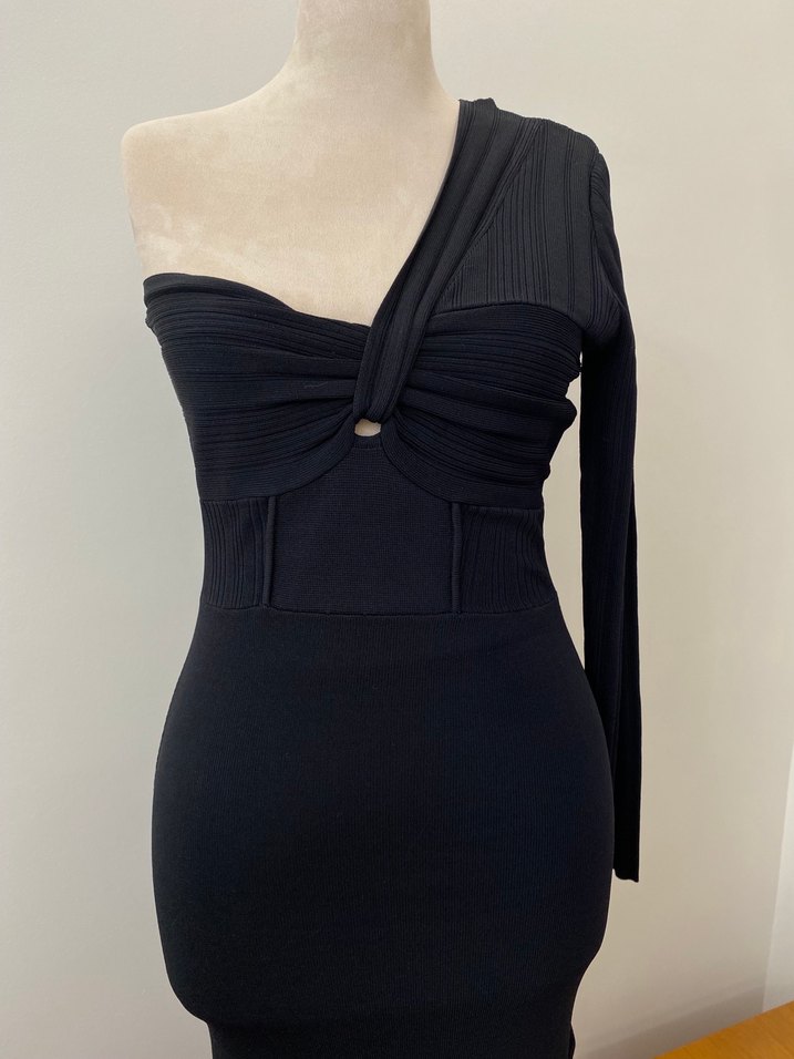 İpekyolu - Asimetrik kollu - Triko Elbise - Görsel 5