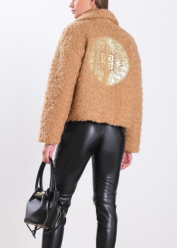 Explosion Marka - Kıvırcık dokulu - Deri detaylı - Kaban - Görsel 3