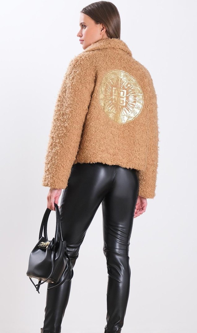 Explosion Marka - Kıvırcık dokulu - Deri detaylı - Kaban - Görsel 3