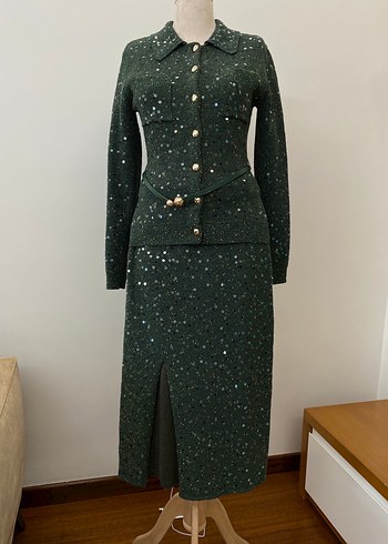 İpekyol - Triko payet işlemeli - Etek Bluz takım - Görsel 2