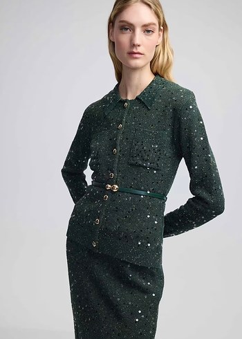 İpekyol - Triko payet işlemeli - Etek Bluz takım - Görsel 3