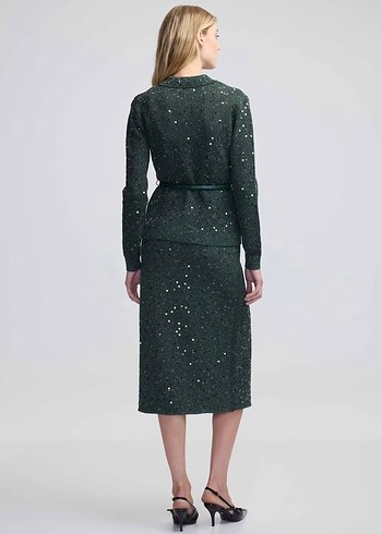 İpekyol - Triko payet işlemeli - Etek Bluz takım - Görsel 6