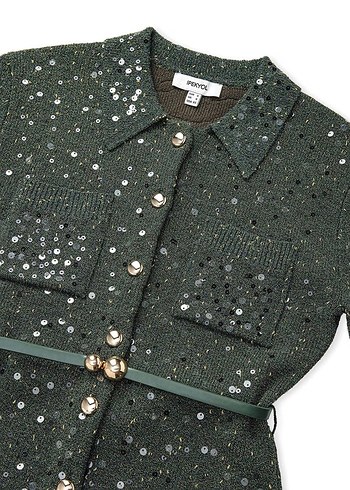 İpekyol - Triko payet işlemeli - Etek Bluz takım - Görsel 4