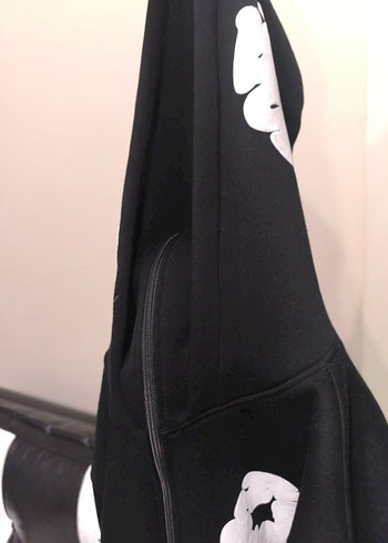 Denim Tears Hoodie Çift Kapşonlu Maskeli Hırka - Görsel 4