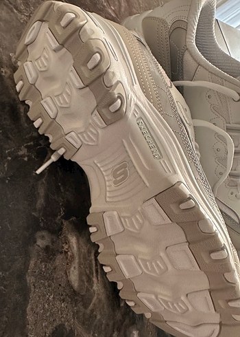 40 Beden beyaz Renk Skechers Gri Beyaz Spor Platform Kadın Ayakkabı