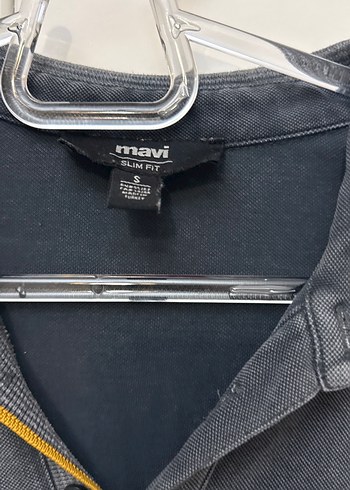 Düğmeli Gri Denim Erkek Polo Tişört - Görsel 2