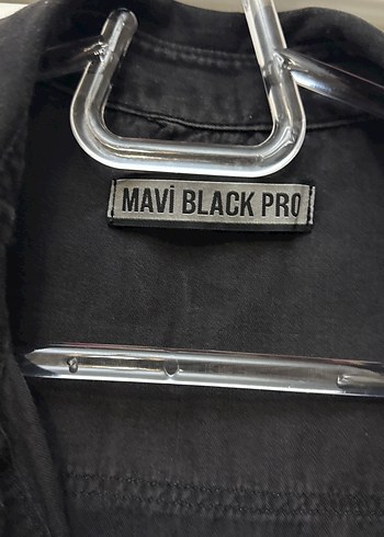 Düğmeli Siyah Kot Gömlek - Görsel 2