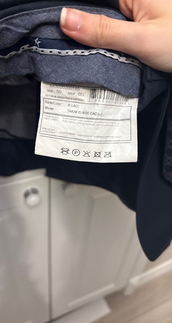 Düğmeli Lacivert Erkek Takım Elbise - Görsel 3