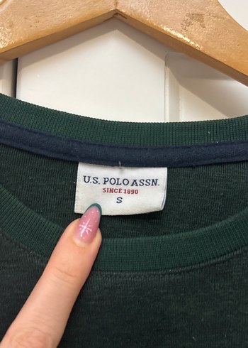 Erkek Koyu Yeşil USPA Sweatshirt - Görsel 3