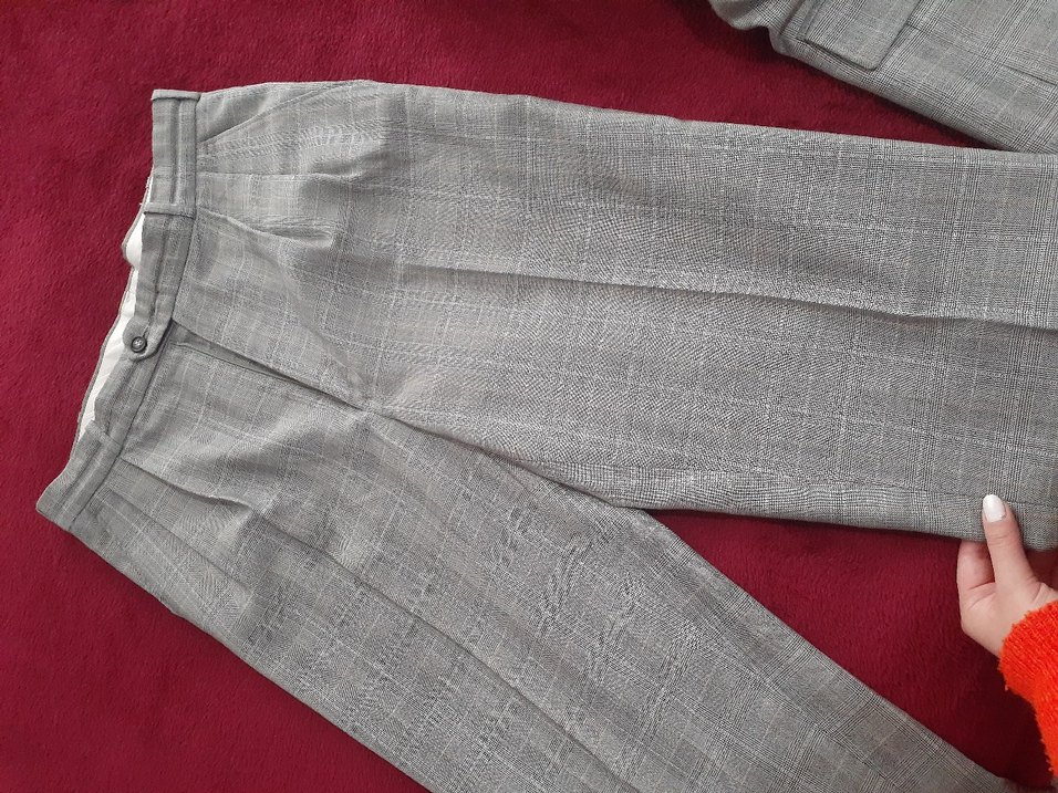 gri takım elbise ceket ve pantolon - Görsel 3