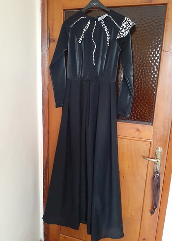 tesettür abiye siyah taşlı - Görsel 7