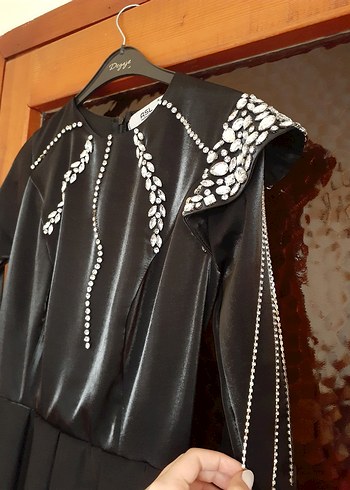 tesettür abiye siyah taşlı - Görsel 2