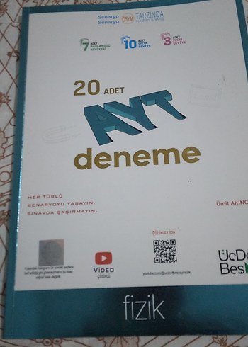 20 ADET AYT Fizik Deneme Kitabı