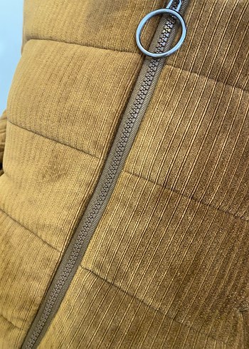 Kadın Kahverengi Fermuarlı Yüksek Yakalı Mont - Görsel 3