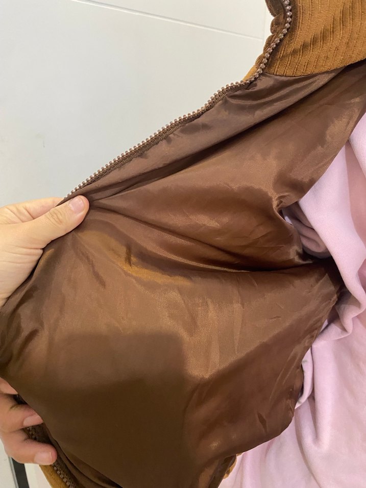 Kadın Kahverengi Fermuarlı Yüksek Yakalı Mont - Görsel 5