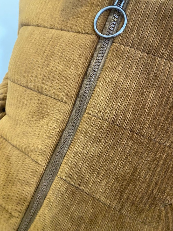 Kadın Kahverengi Fermuarlı Yüksek Yakalı Mont - Görsel 3