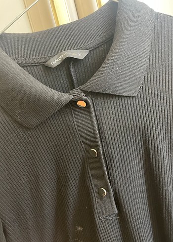 Siyah Kısa Kollu  midi Elbise - Görsel 3